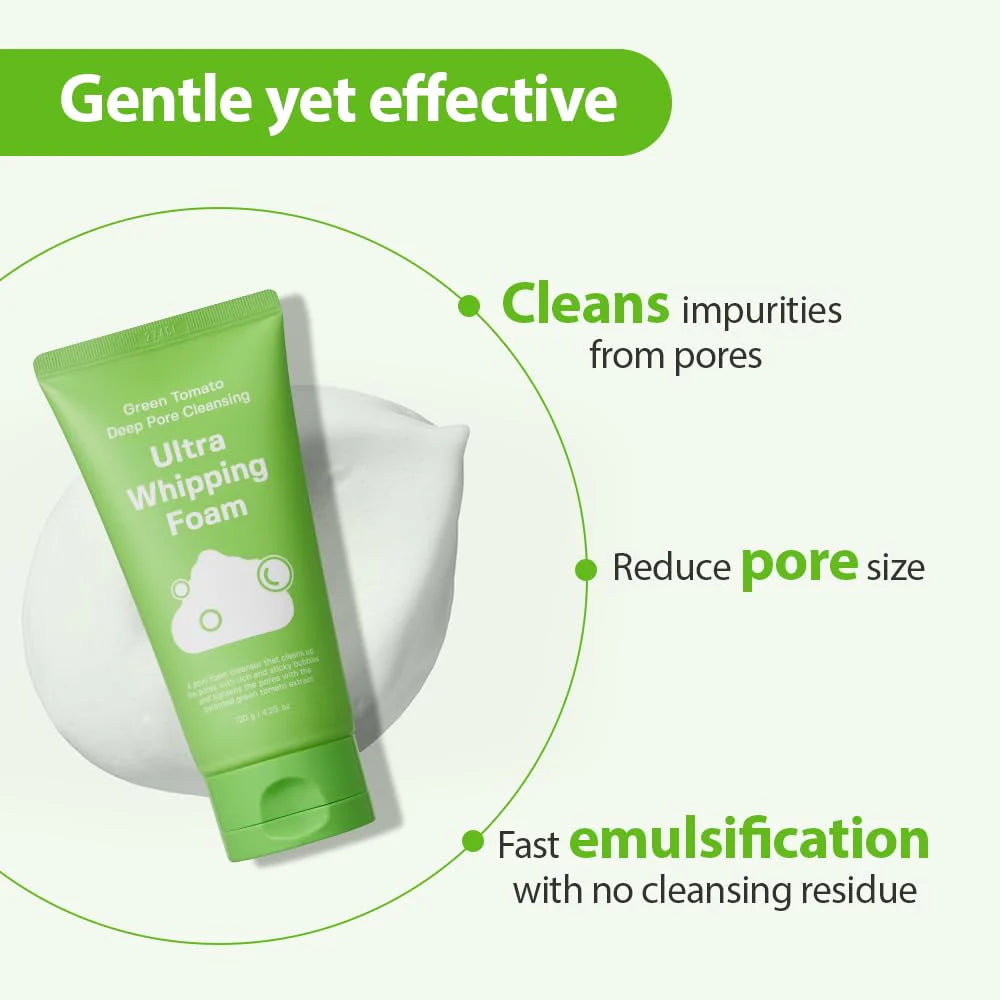 Green Tomato Deep Pore Cleansing Ultra Whipping Foam