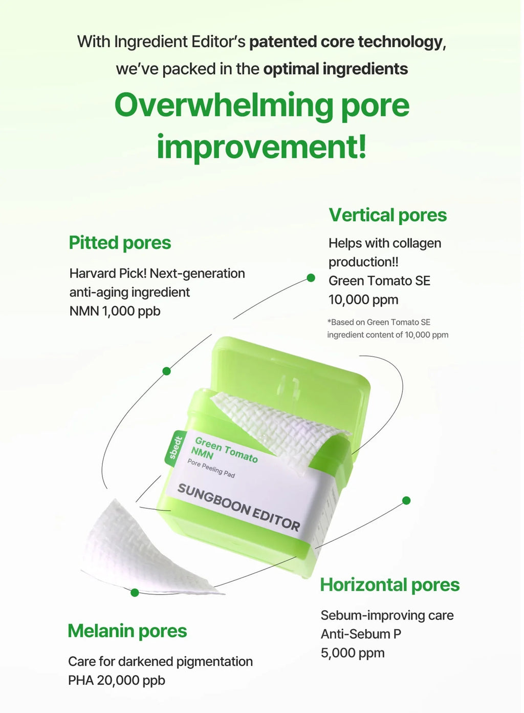 Green Tomato NMN Pore Peeling Pad