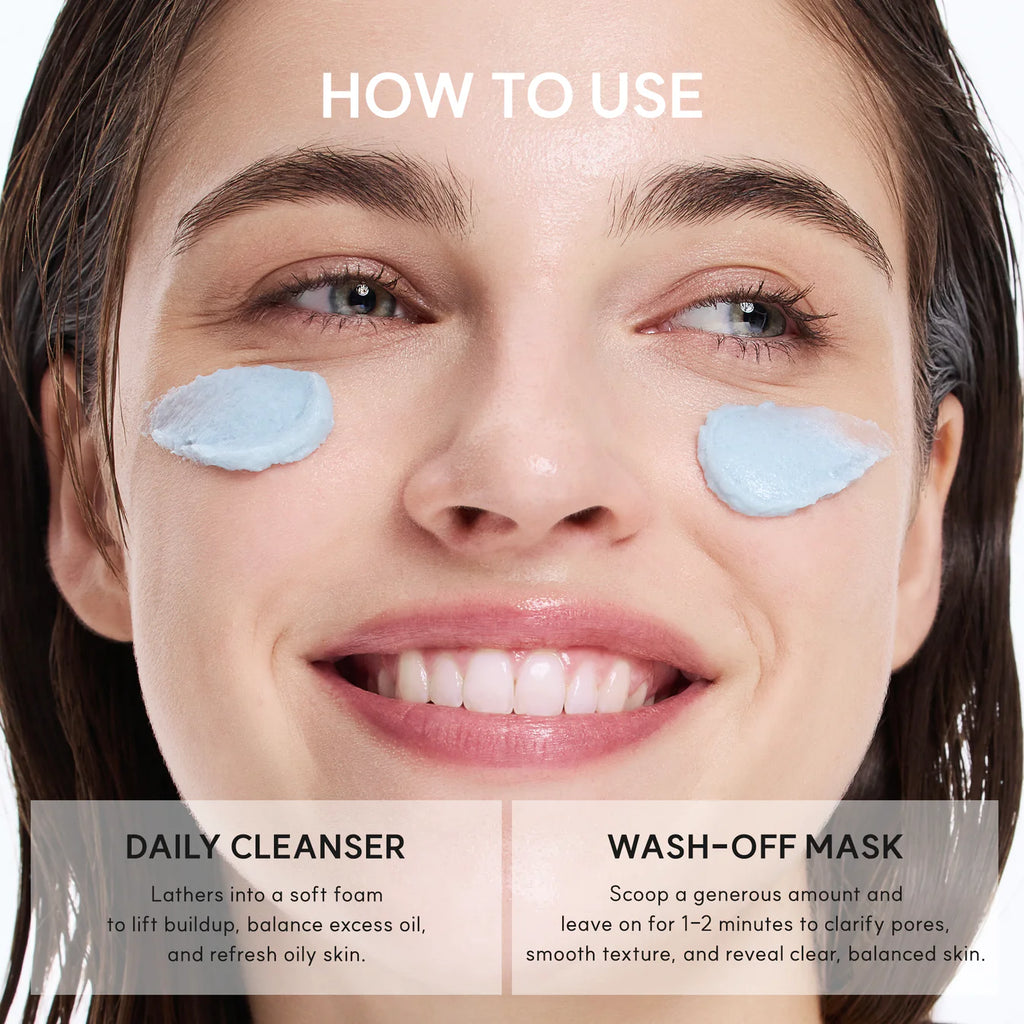 Fresh Blue Hyssop Rice Mochi Cleanser